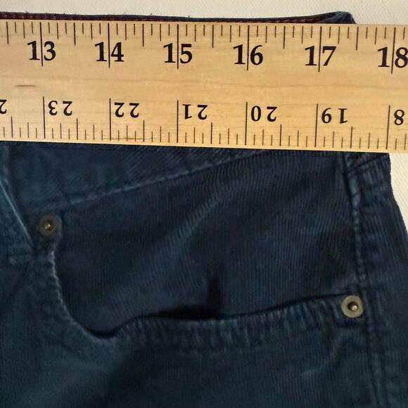 Eddie Bauer Women’s 16 Teal Blue Corduroy Pants Curvy Bootcut Mid Rise - Picture 7 of 9